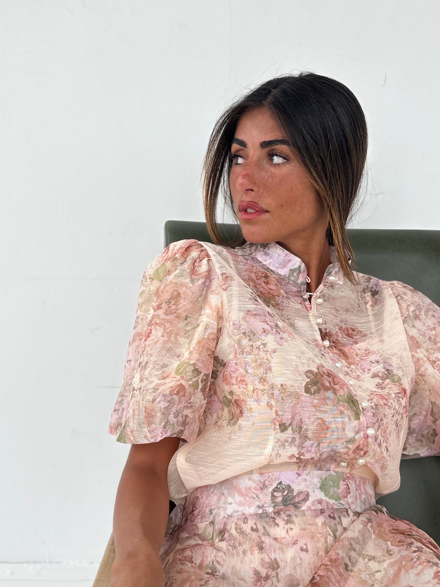 Ensemble Floral à manches courtes