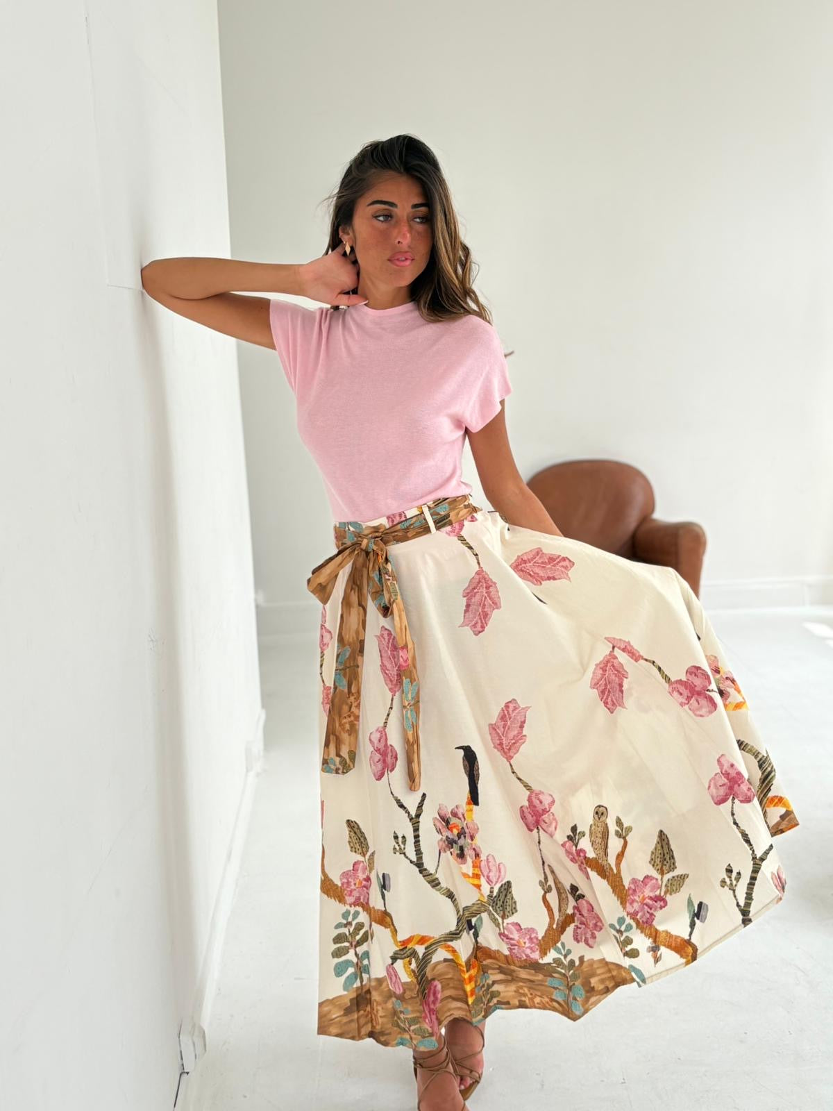 Jupe à imprimé floral