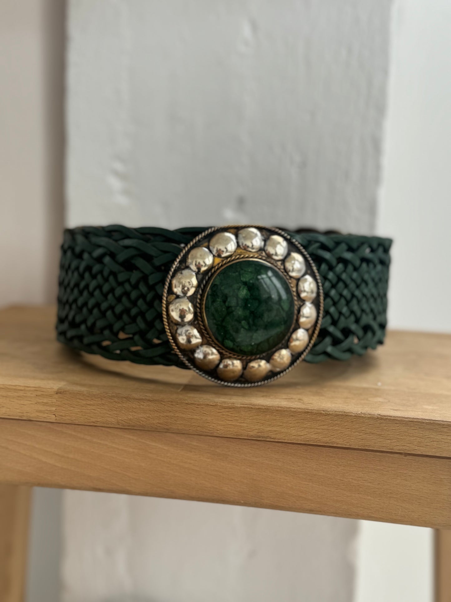 Ceinture Médaillon verte