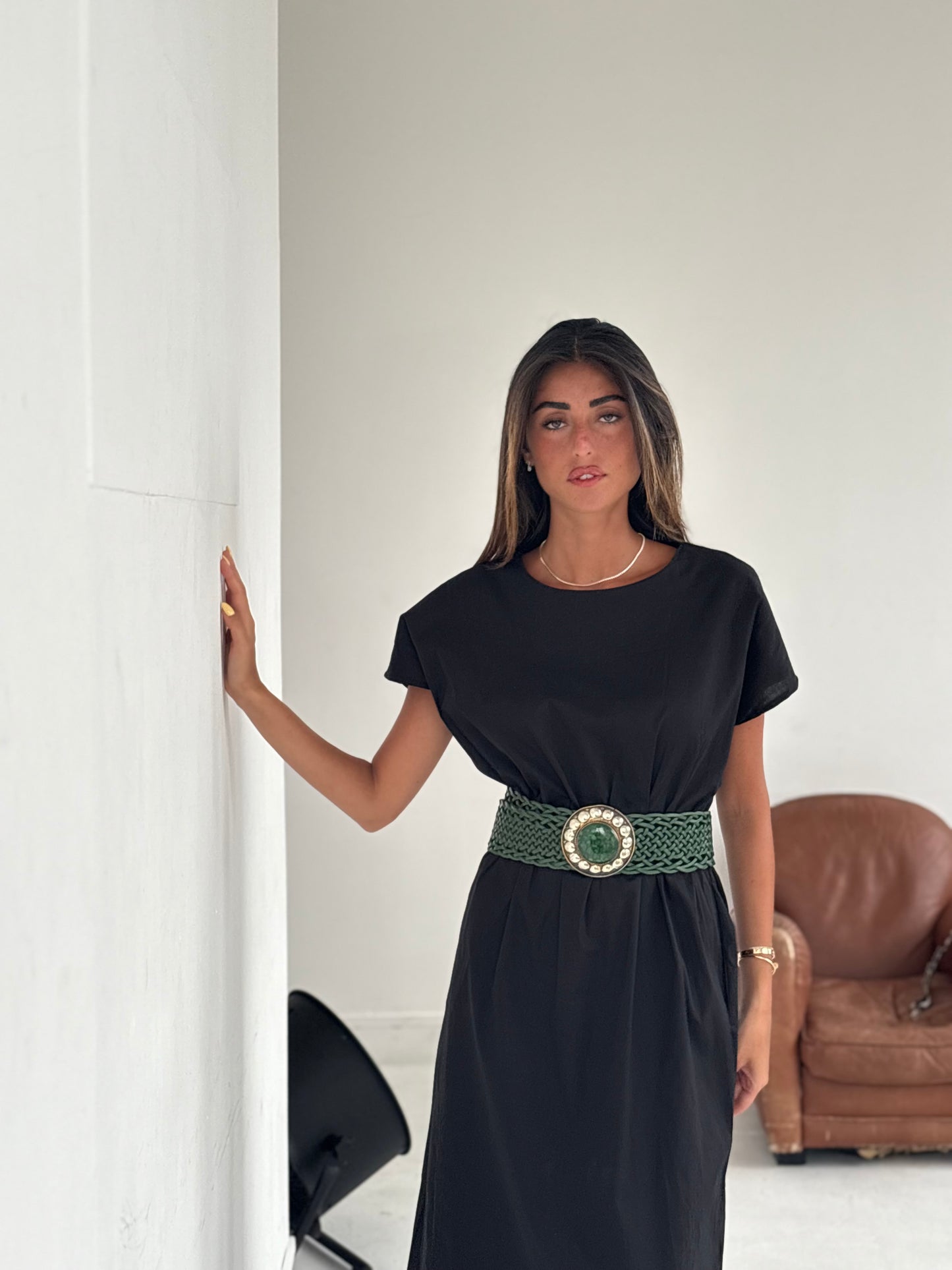 Ceinture Médaillon verte