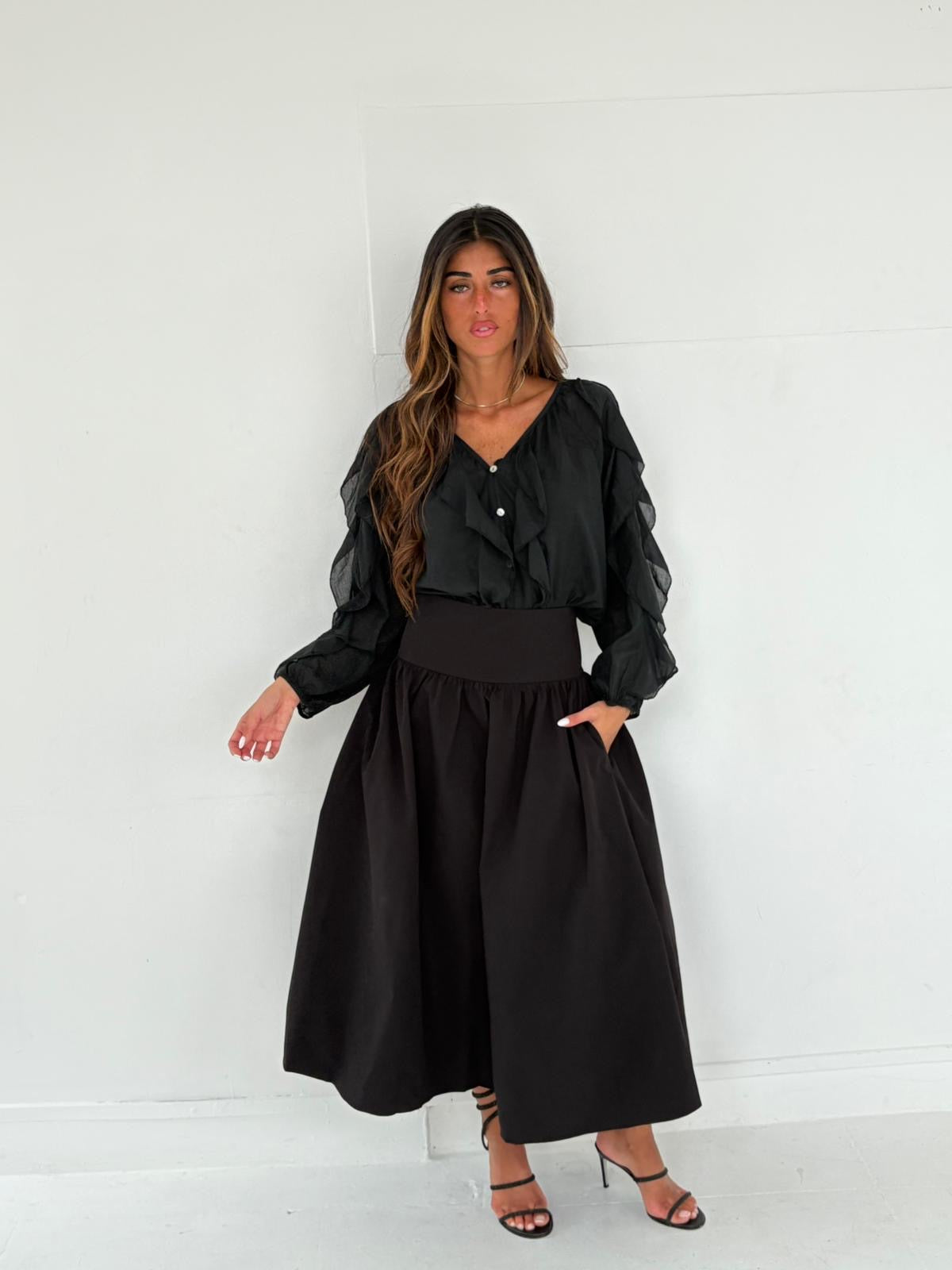 Jupe évasée noire
