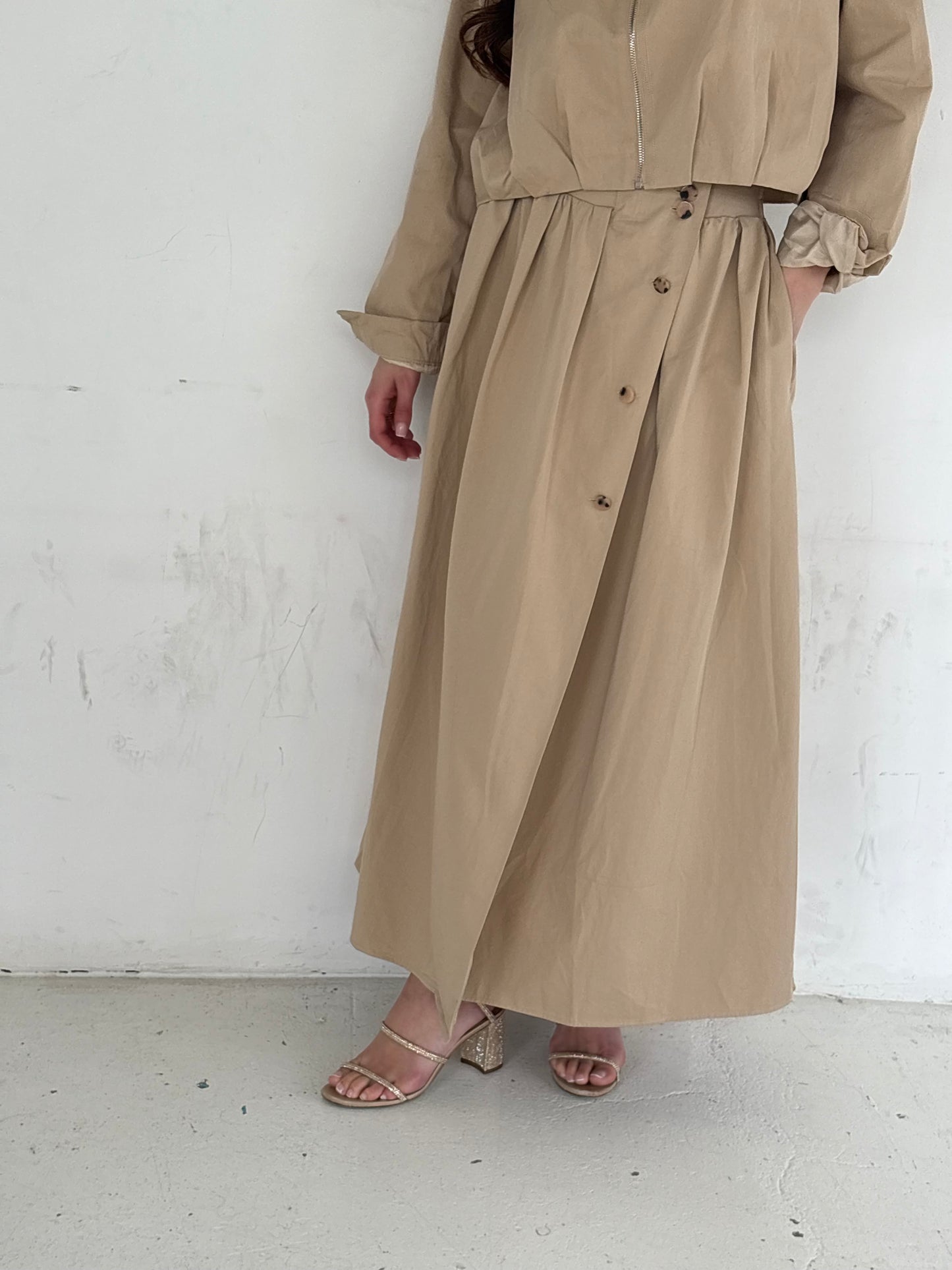 Ensemble trench beige