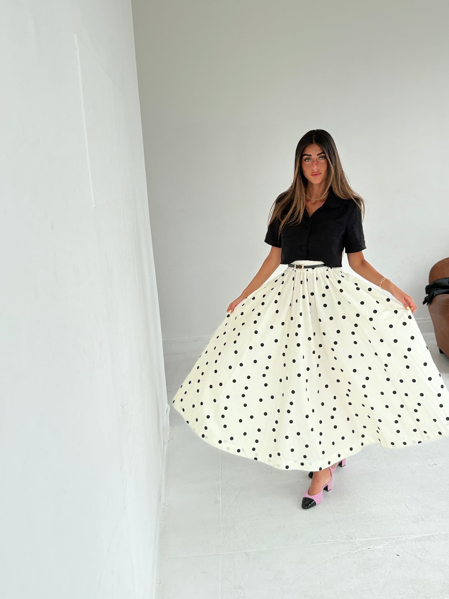 Jupe à pois