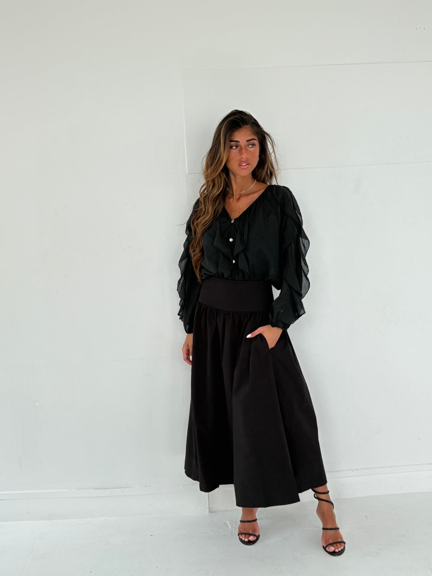 Jupe évasée noire