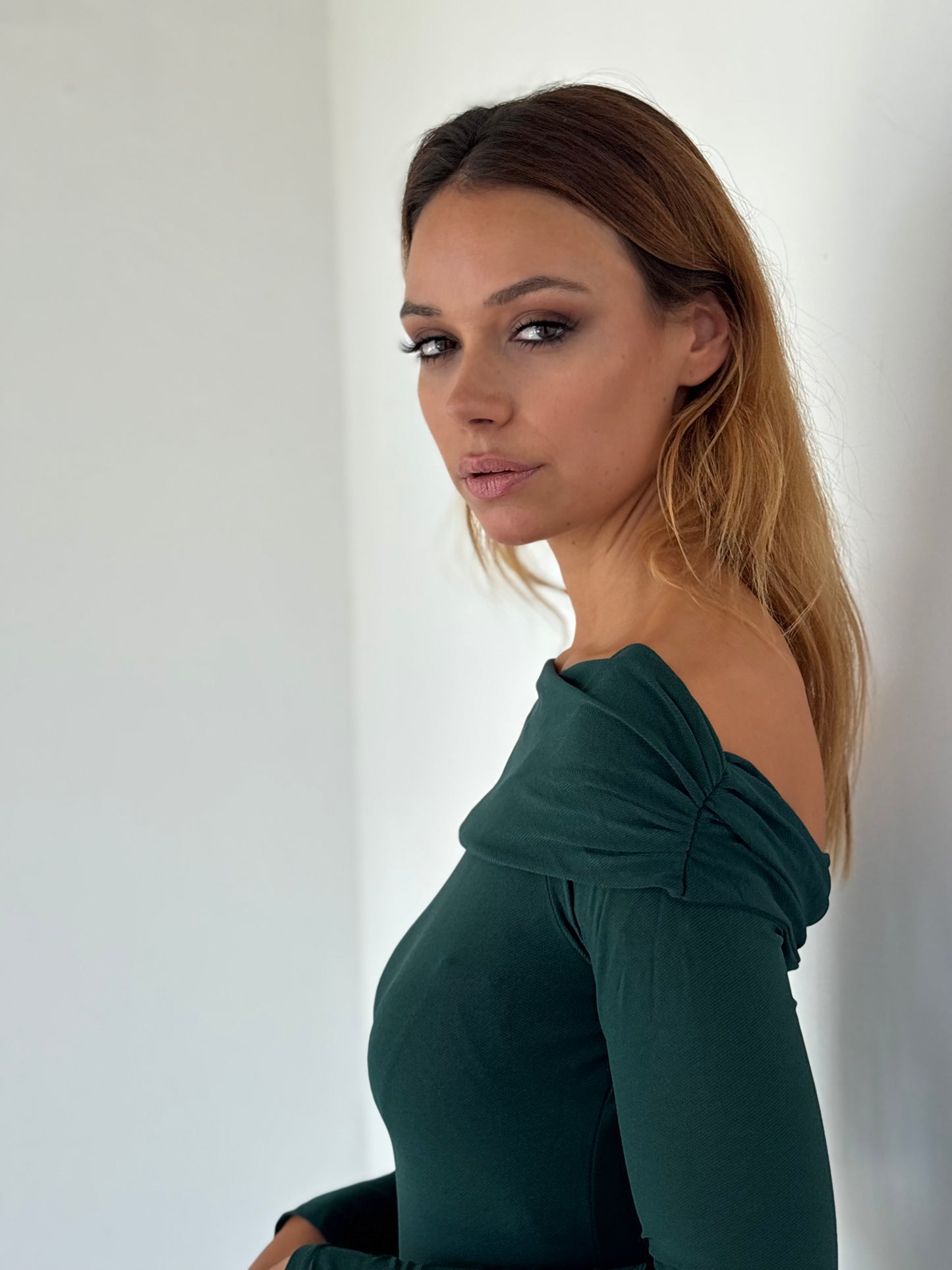 Robe longue émeraude