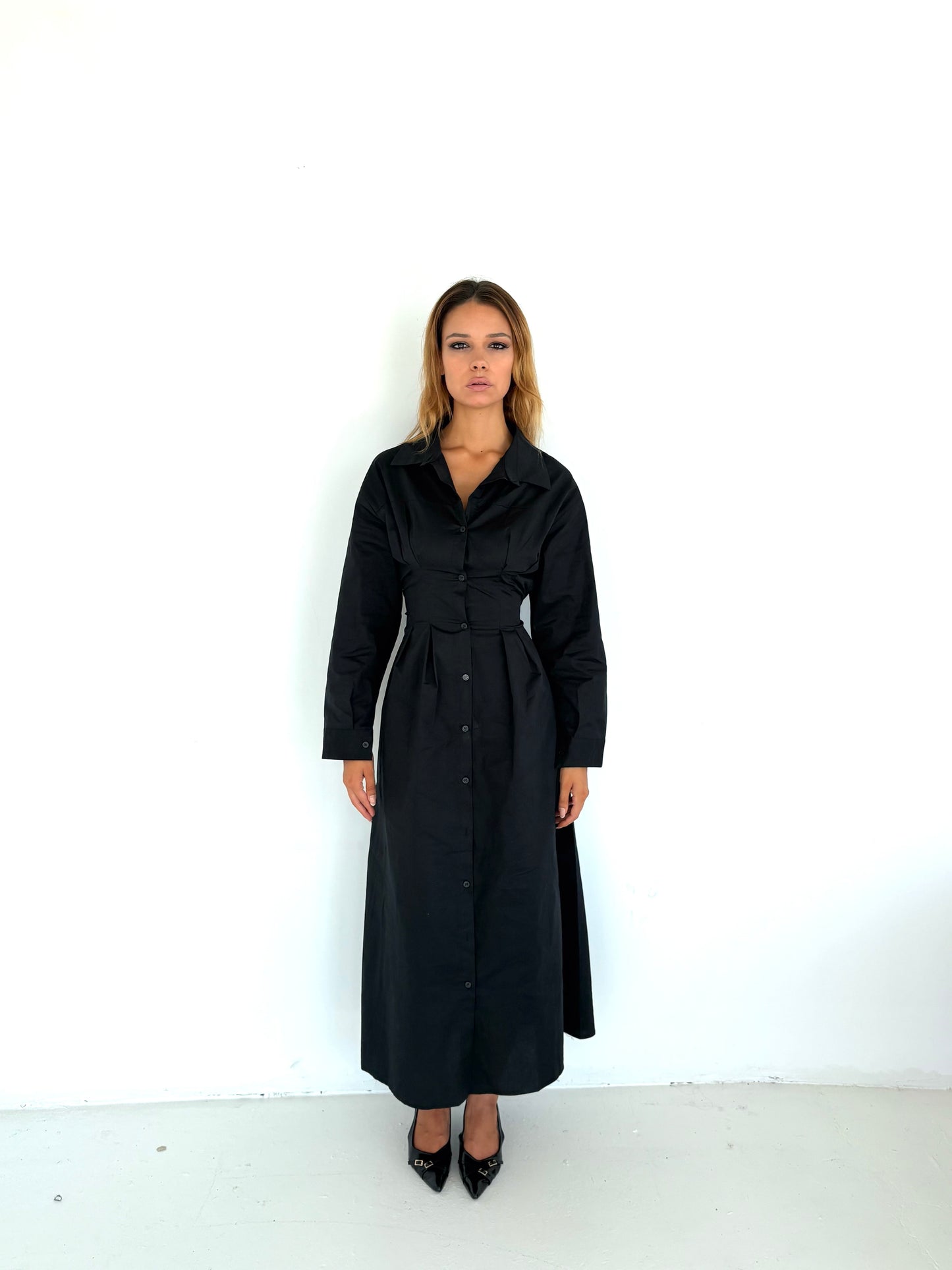 Robe chemise noir