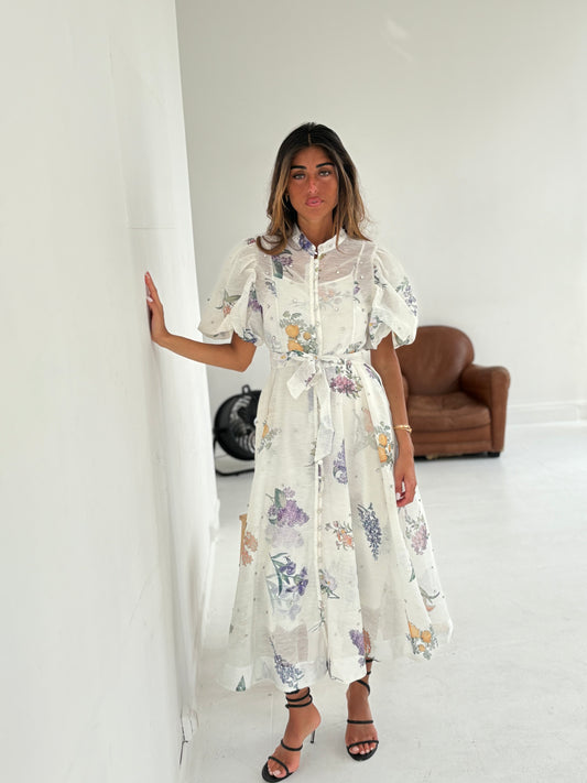 Robe à fleurs avec strass