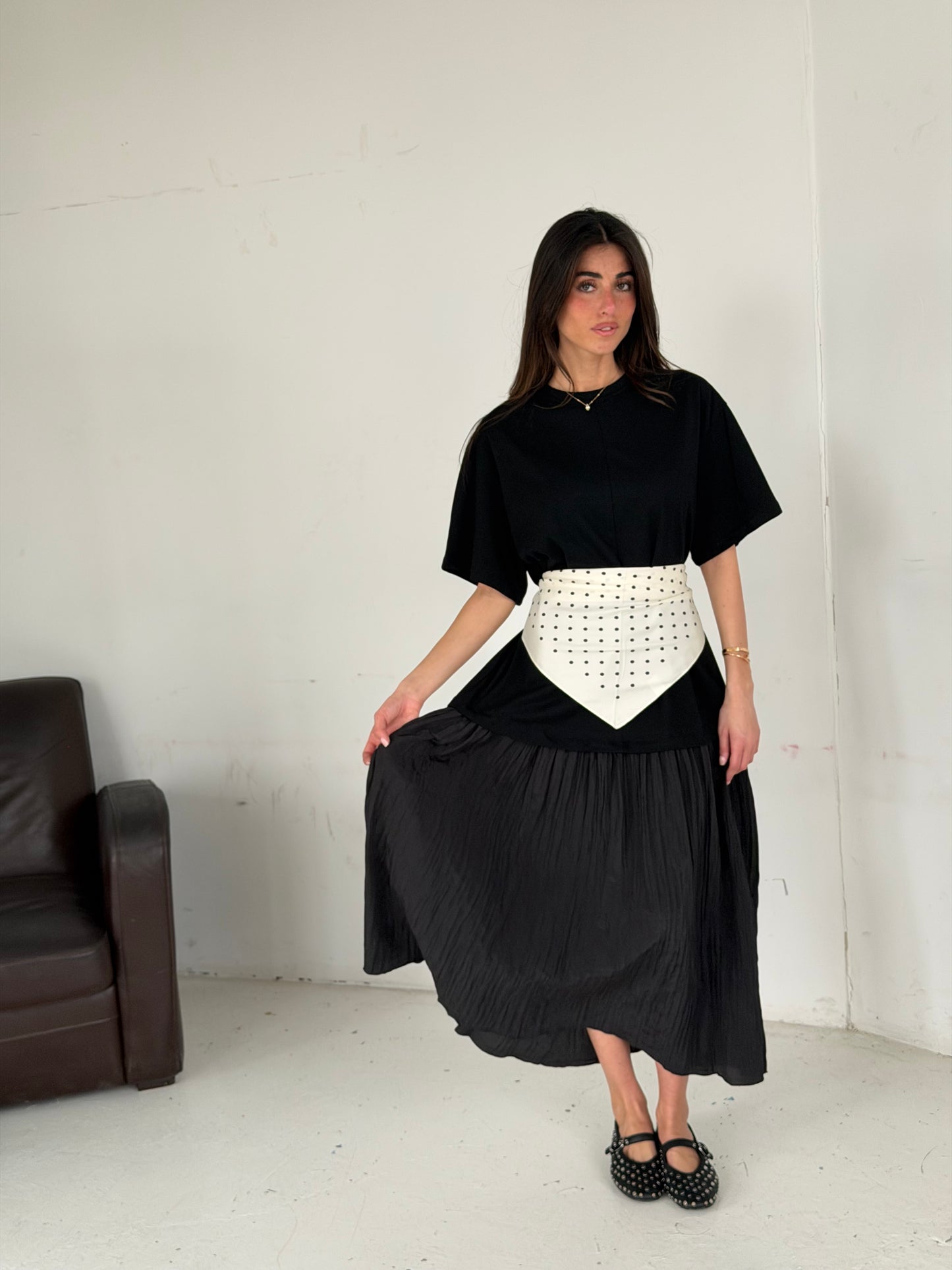 Robe ceinture foulard