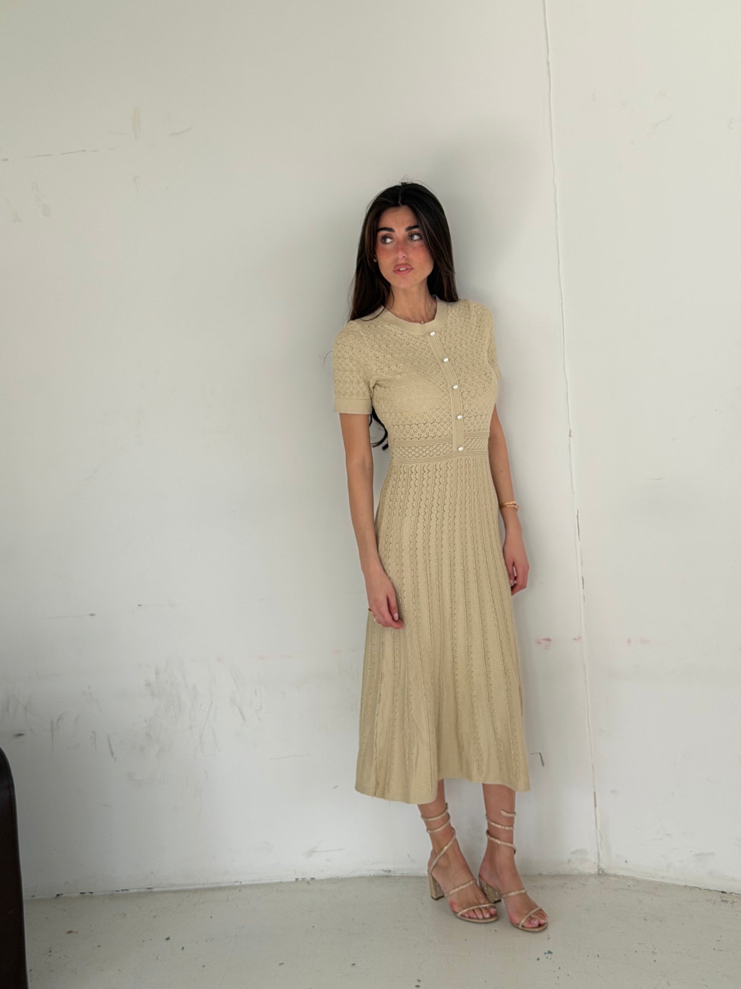 Robe maille strassé