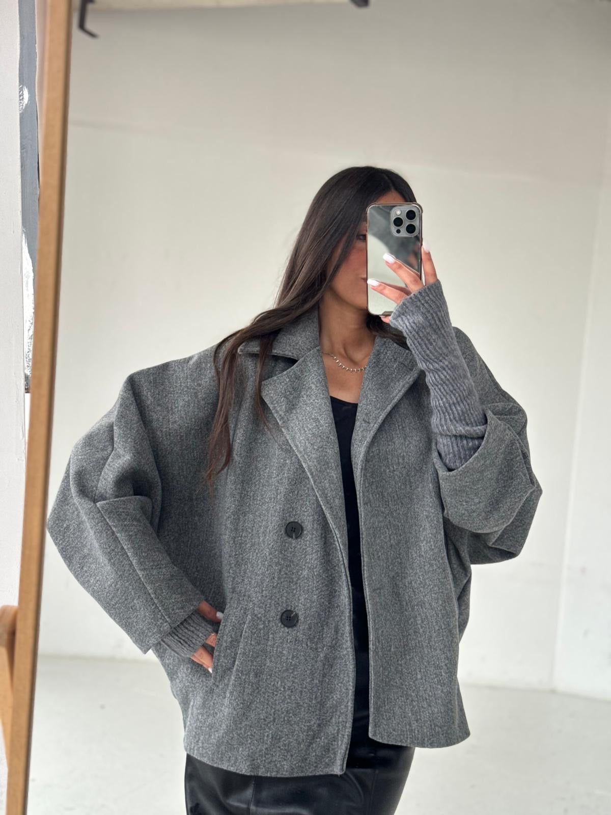 Blazer en laine gris