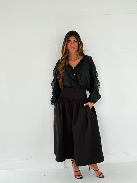 Jupe évasée noire