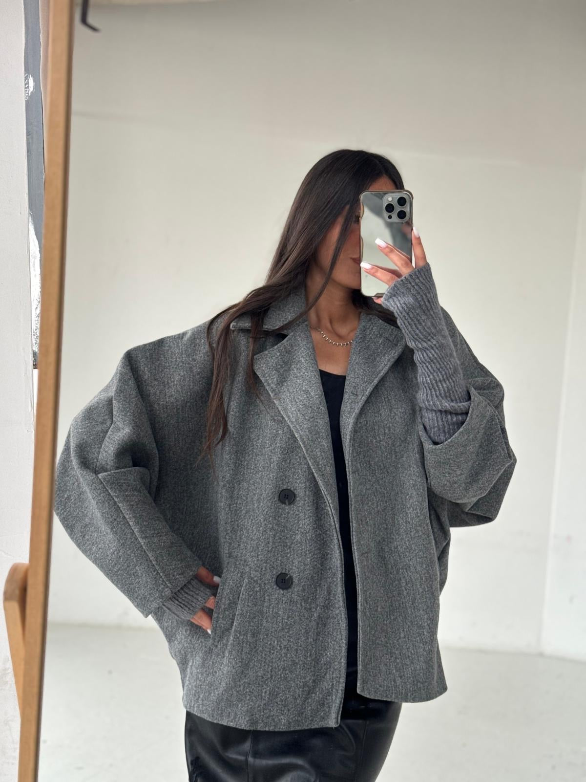 Blazer en laine gris