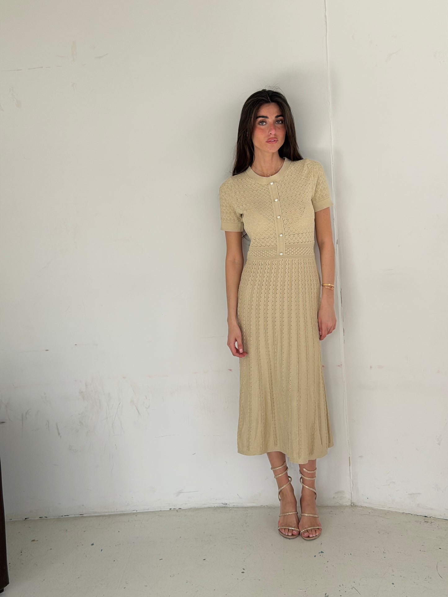 Robe maille strassé