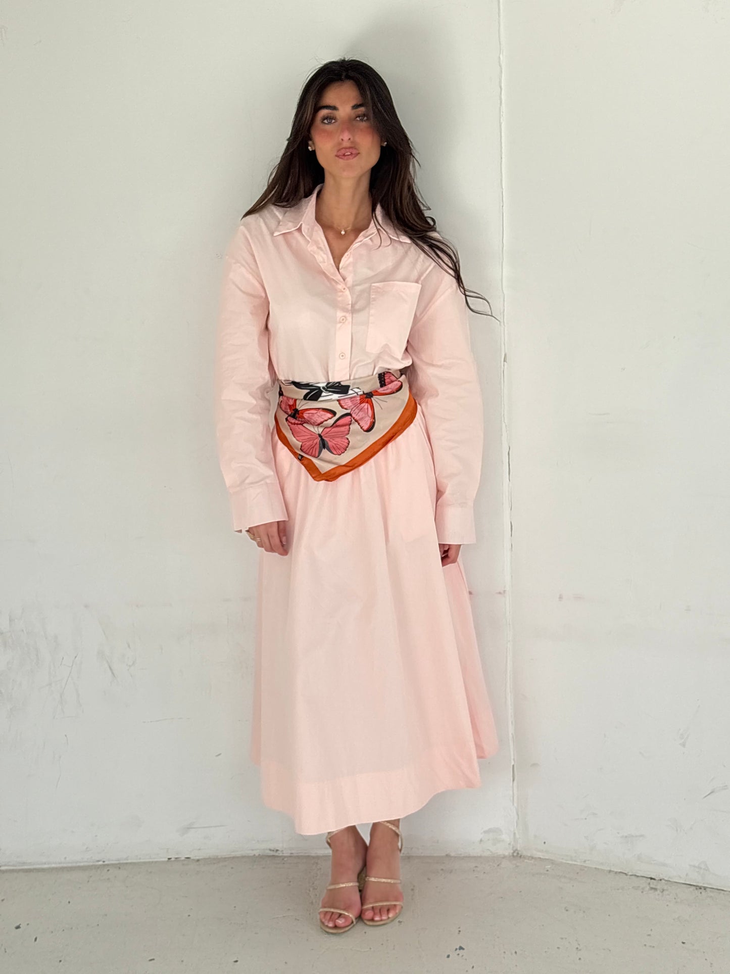 Ensemble chemise rose