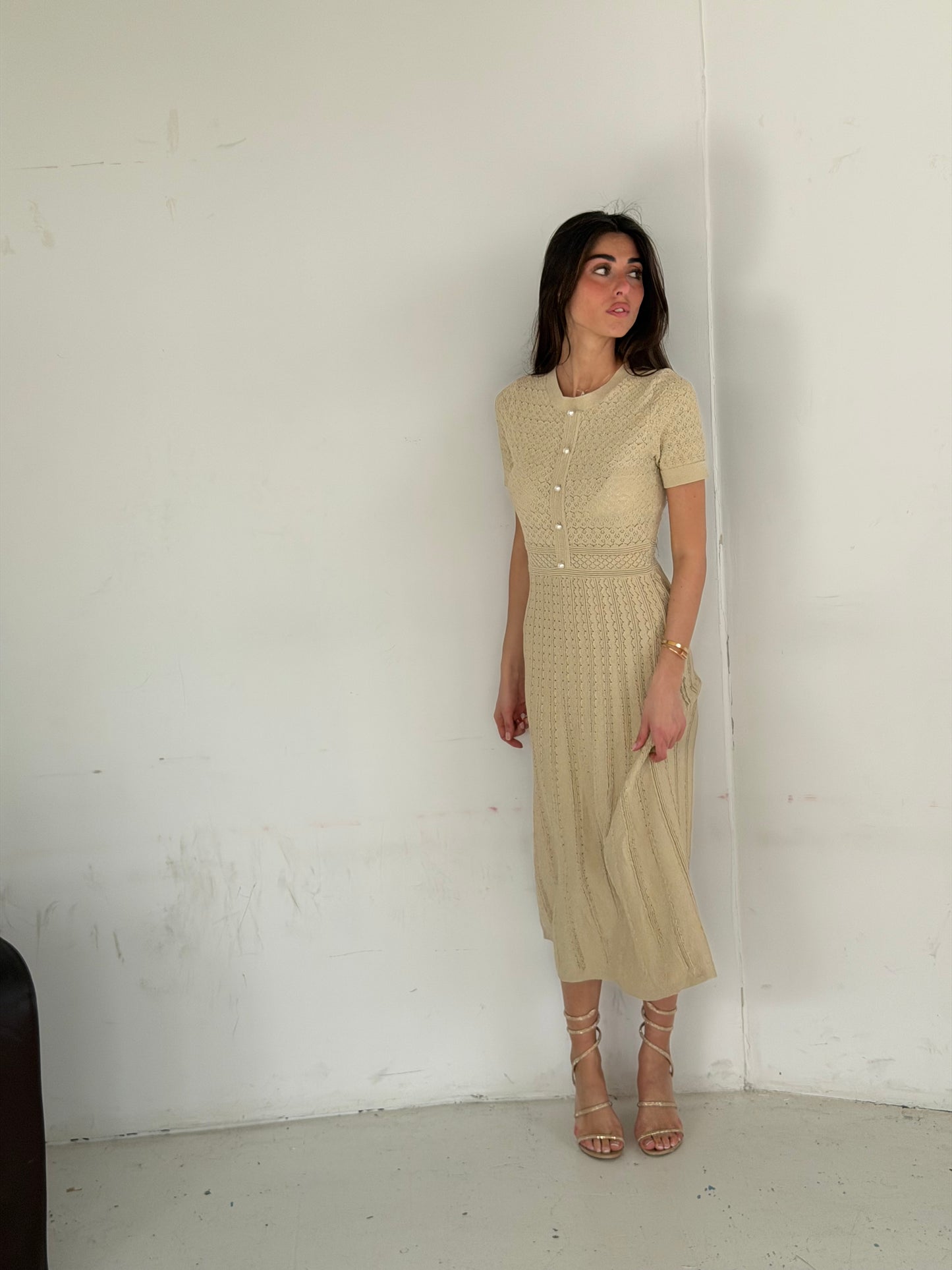 Robe maille strassé