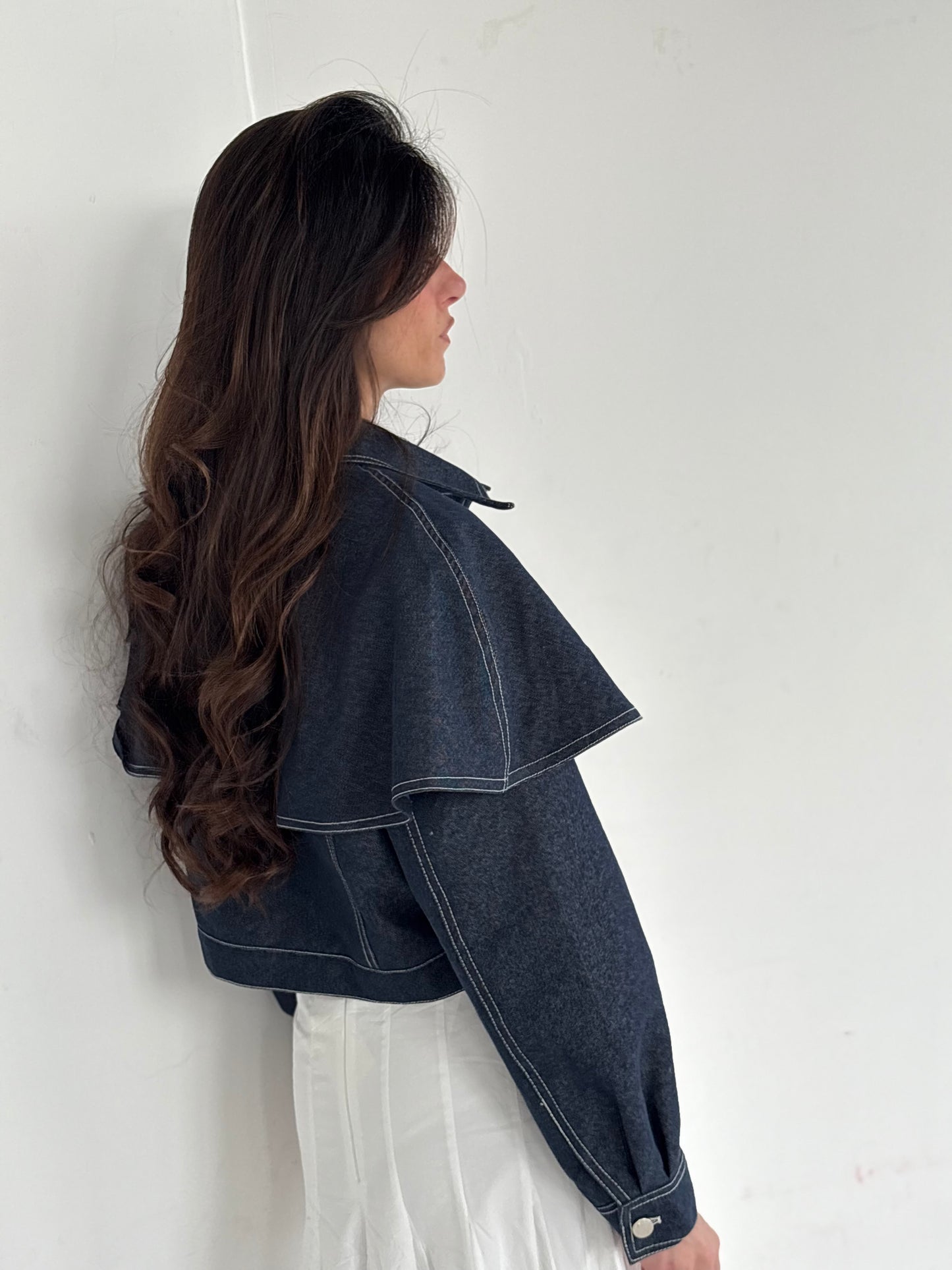 Veste cape en jean